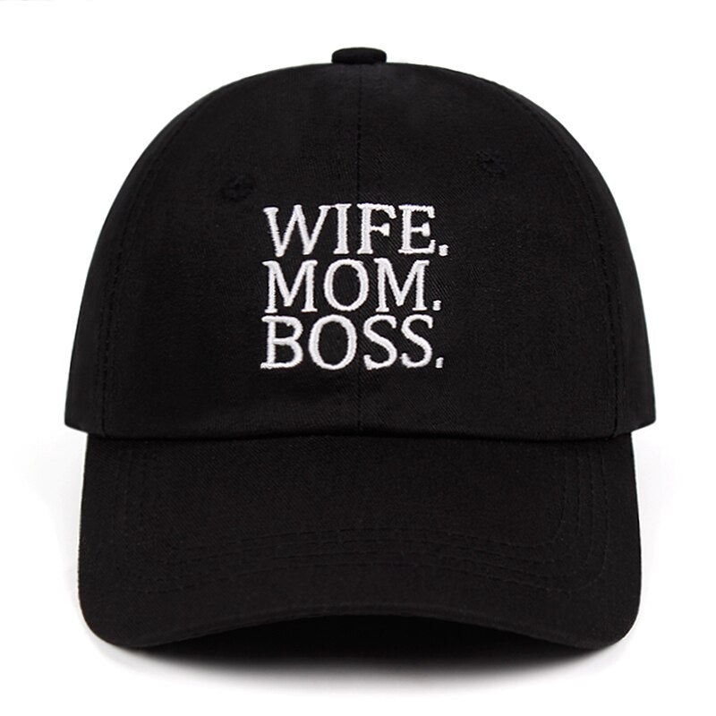 Women's Wife, Mom, Boss Baseball Hat