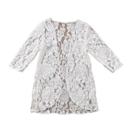 Girls Lace Floral Cardigan.