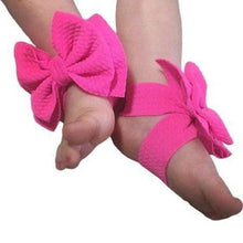 Load image into Gallery viewer, Baby Barefoot Bow Sandals.
