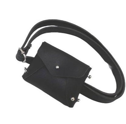Vhitler Mini Belt Bag Waist Bag for Women Fashionable Small Waist Bag Belt Bags for Women Trendy Y2K Accessories (Black,Large)