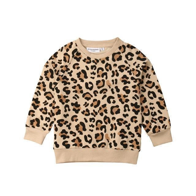 Girls Leopard Sweatshirt.