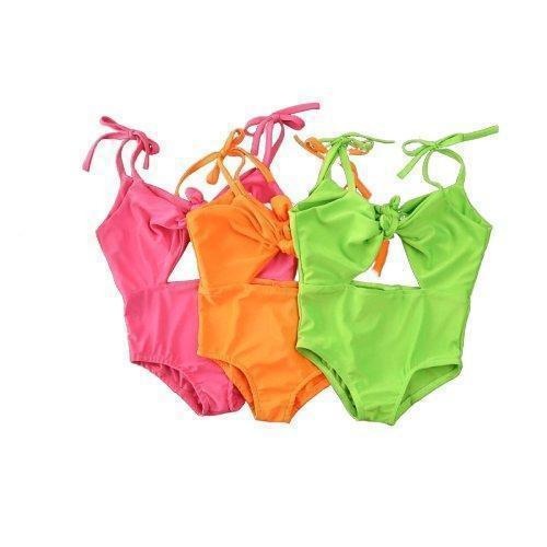 Nyla Neon Front Knot Swimsuit.